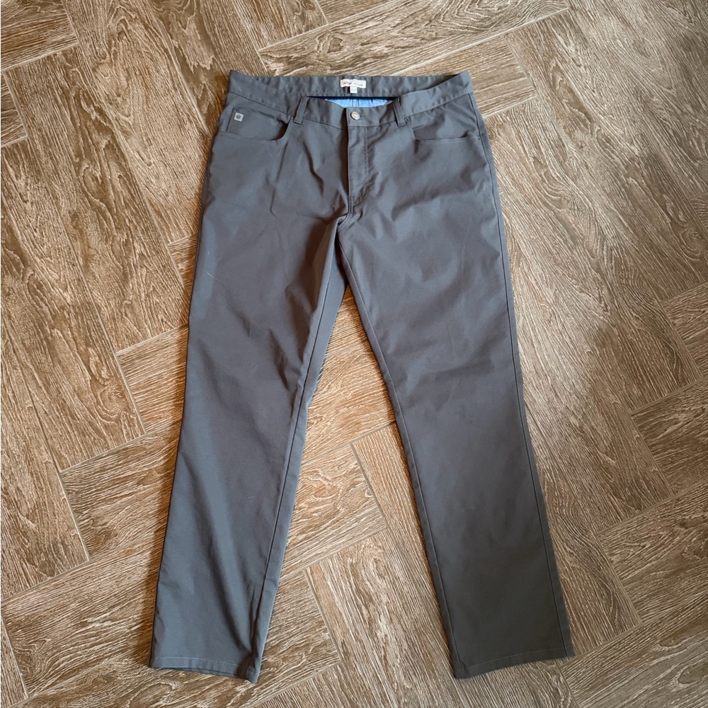 Peter Millar Men's Charcoal Performance Chinos